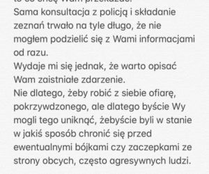 Pobity Radek Pestka opisuje zajście na Instagramie! 