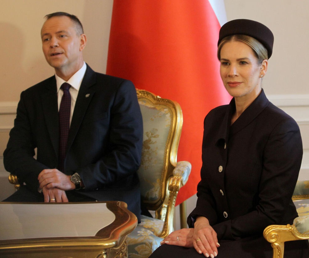 Wizyta szwedzkiej pary królewskiej w Polsce. Powitanie w Pałacu Prezydenckim
