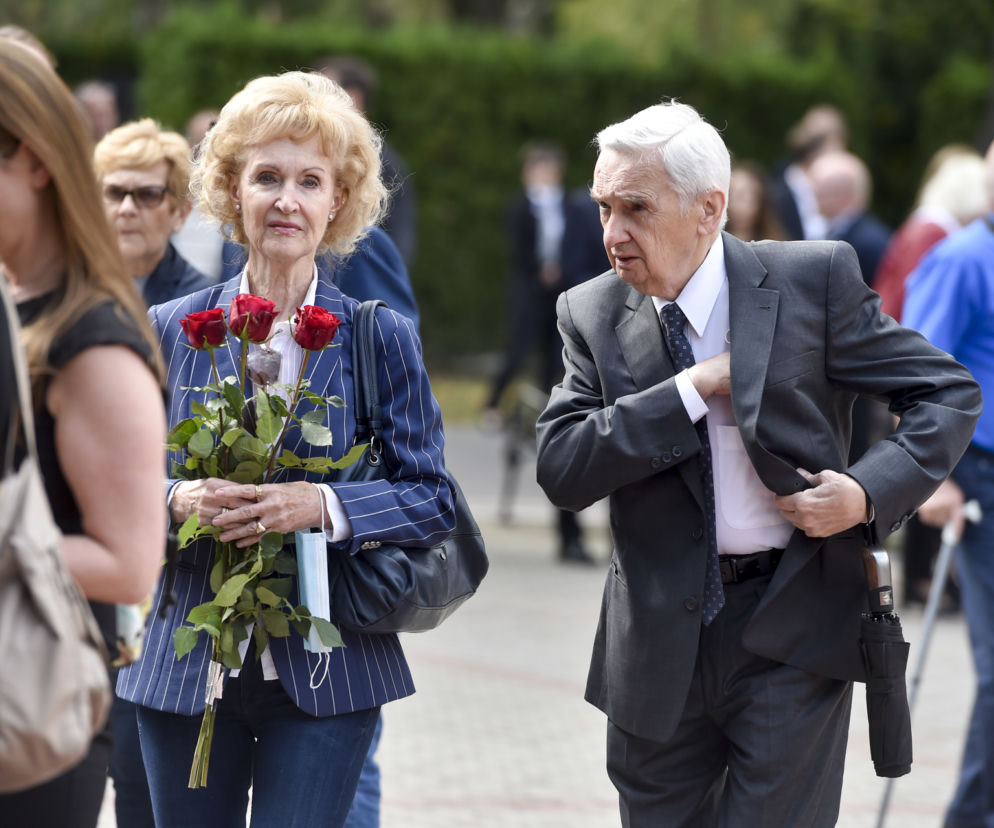 Tadeusz Sznuk na pogrzebie Knapika