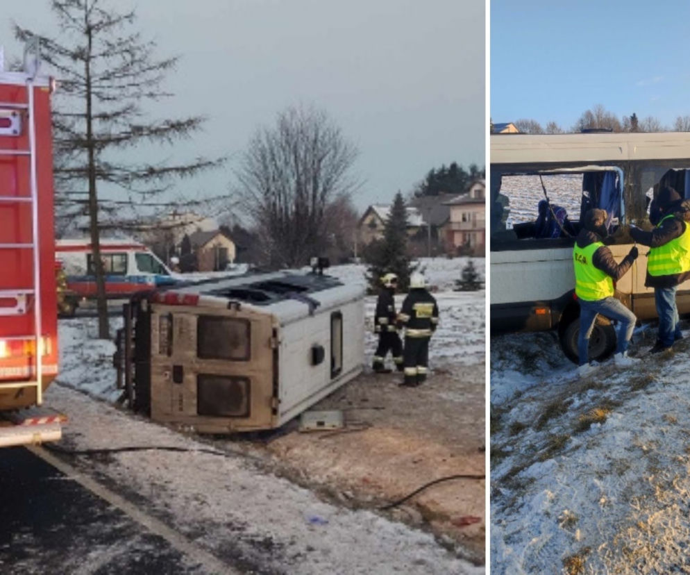 Zofiówka: Wypadek busa na DK 82. Sprawca uciekł! Osiem osób w szpitalach [AKTUALIZACJA]