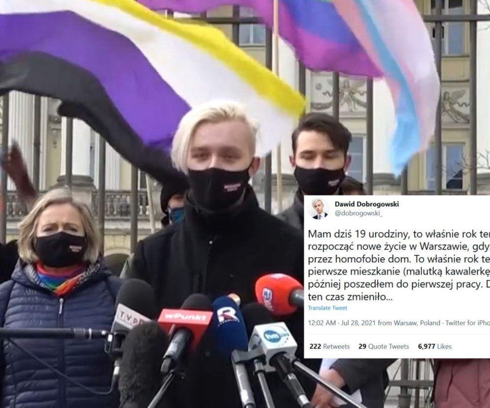 Dawid Dobrogowski, rzecznik Młodej Lewicy wyznaje: wyrzucono mnie z domu, nie miałem 18 lat, wszystko przez homofobię