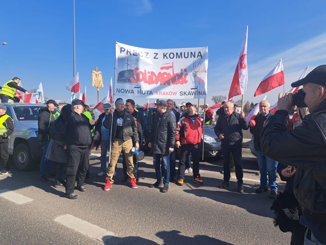 Protest rolników w Krakowie. 20.03.2024