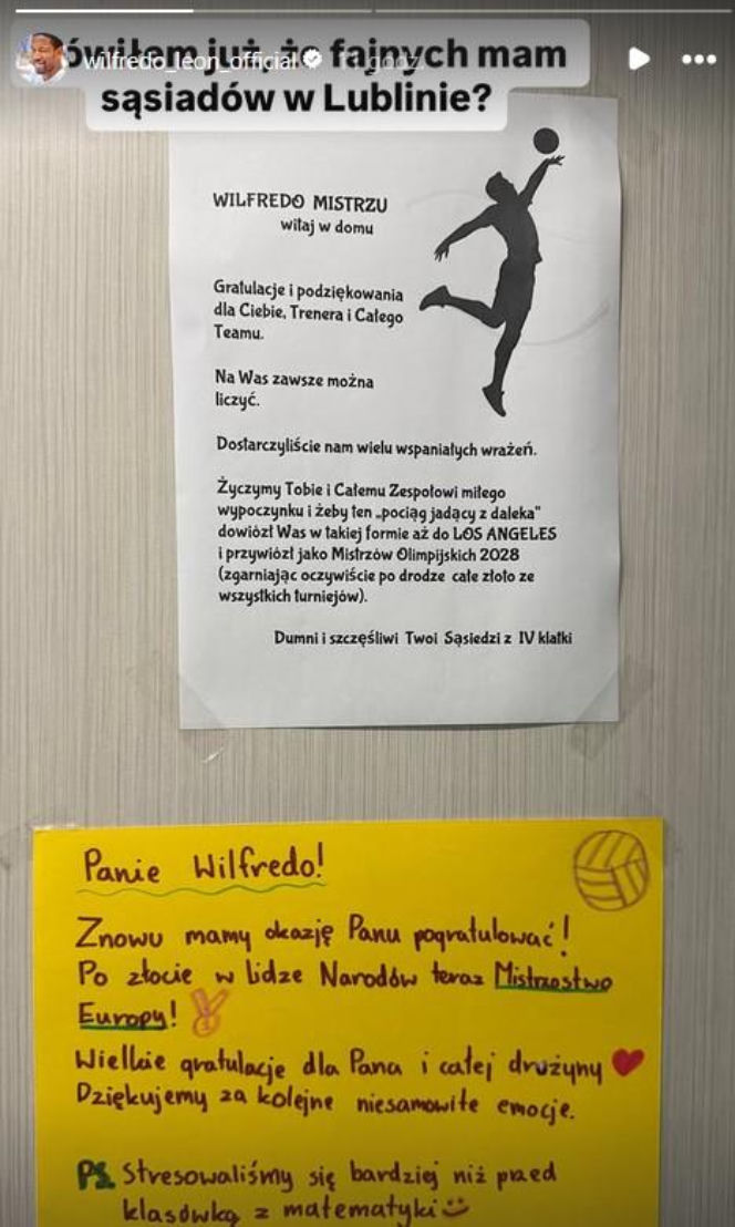 Wilfredo Leon pokazał wiadomości od sąsiadów