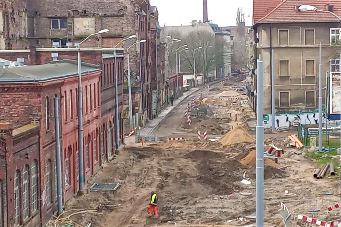 Problemy na przebudowie ulicy Kolumba