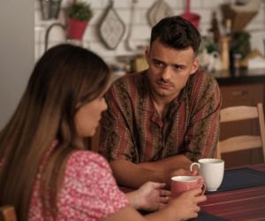 Barwy szczęścia, odcinek 3303. Agata (Natalia Zambrzycka), Ignacy (Olaf Staszkiewicz)