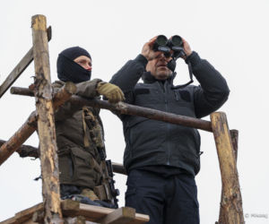 Karol Nawrocki na granicy w Wigilię