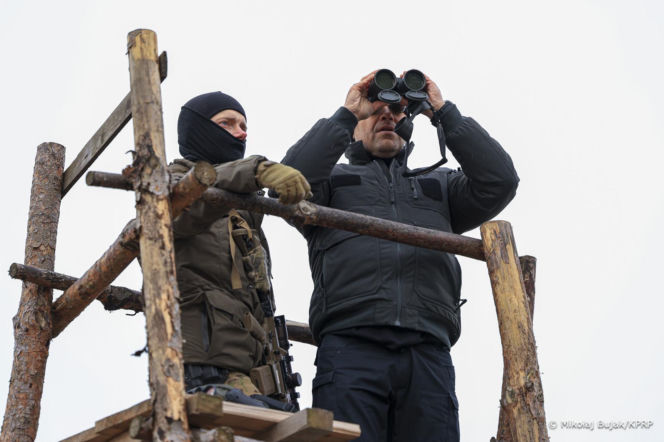 Karol Nawrocki na granicy w Wigilię