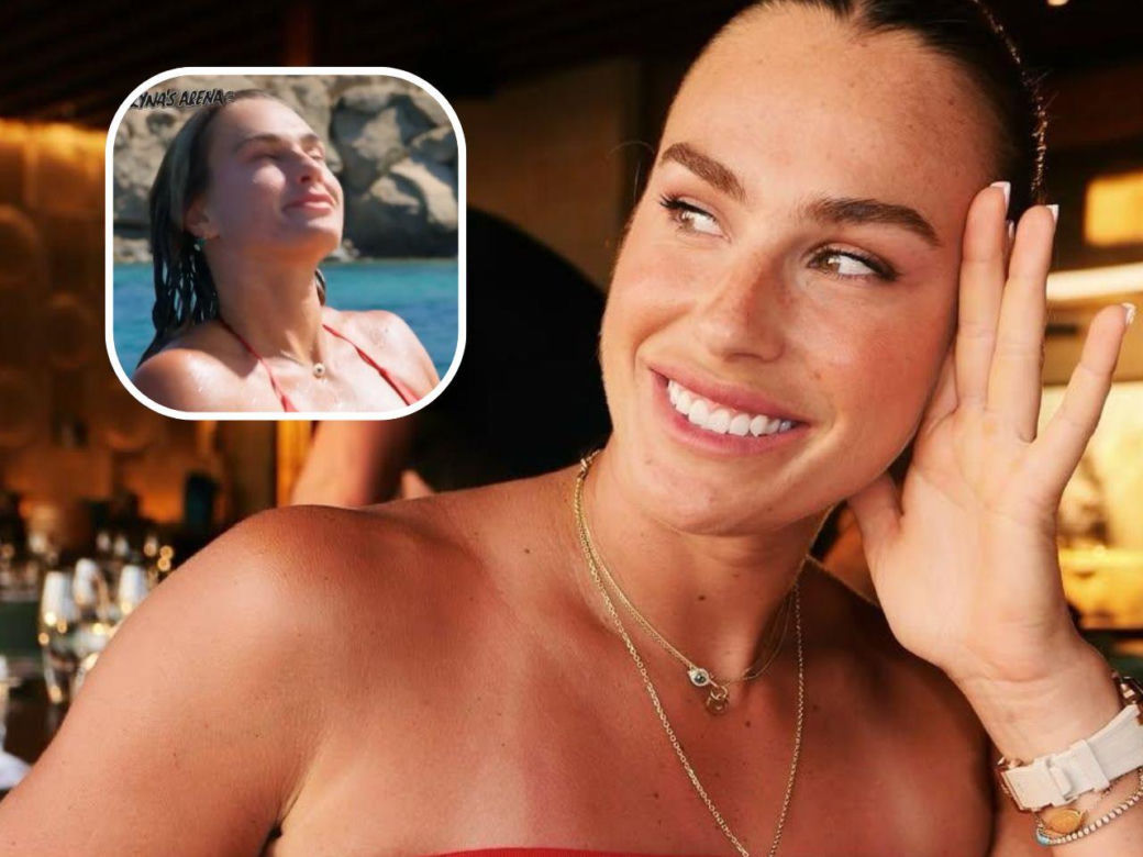 Aryna Sabalenka wyłania się z morza jak syrena
