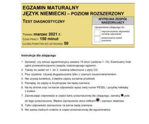 Matura próbna 2021: Język niemiecki [POZIOM ROZSZERZONY] Arkusze CKE i odpowiedzi