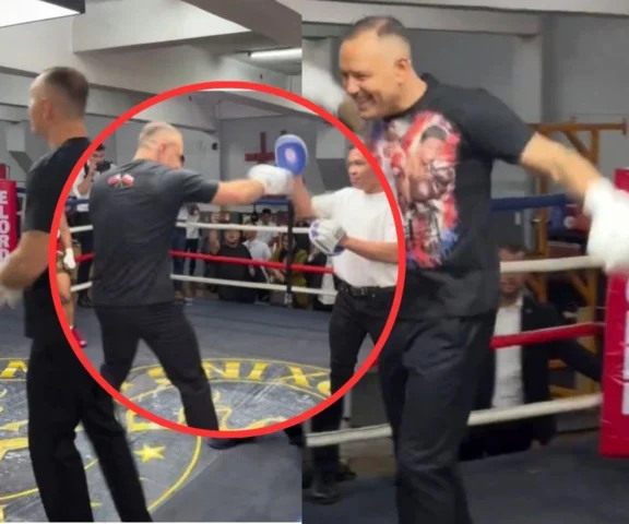 Karol Nawrocki na treningu u Manny'ego Pacquiao. Ale ciosy