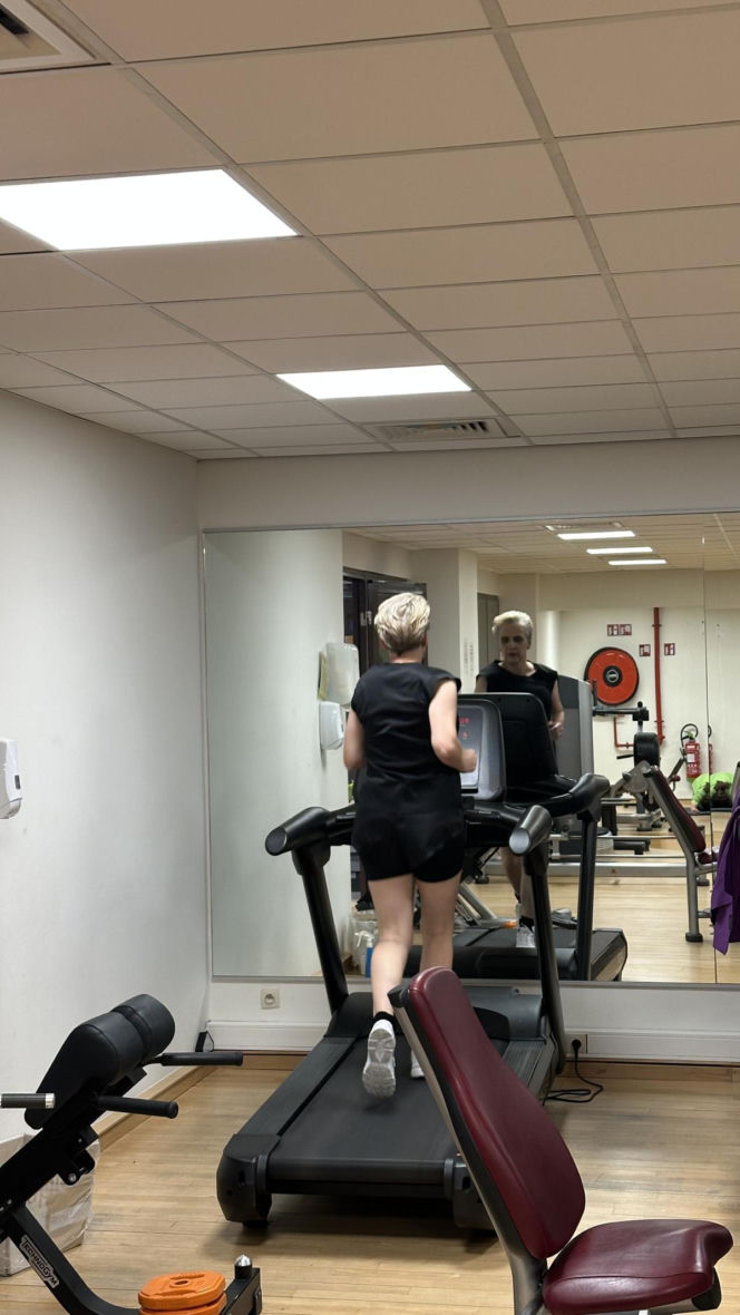 Joanna Scheuring-Wielgus na siłowni