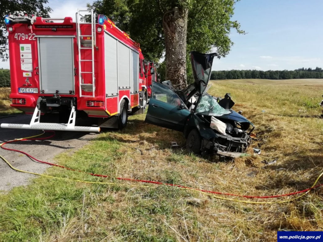 Tragiczny wypadek na trasie Korsze - Reszel