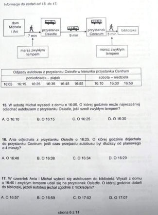 Sprawdzian w klasie VI szkoły podstawowej