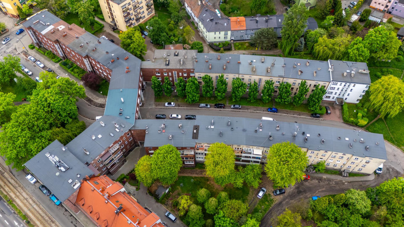 Plac Słowiański w Zabrzu - przedwojenna zabudowa