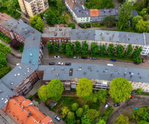 Plac Słowiański w Zabrzu - przedwojenna zabudowa