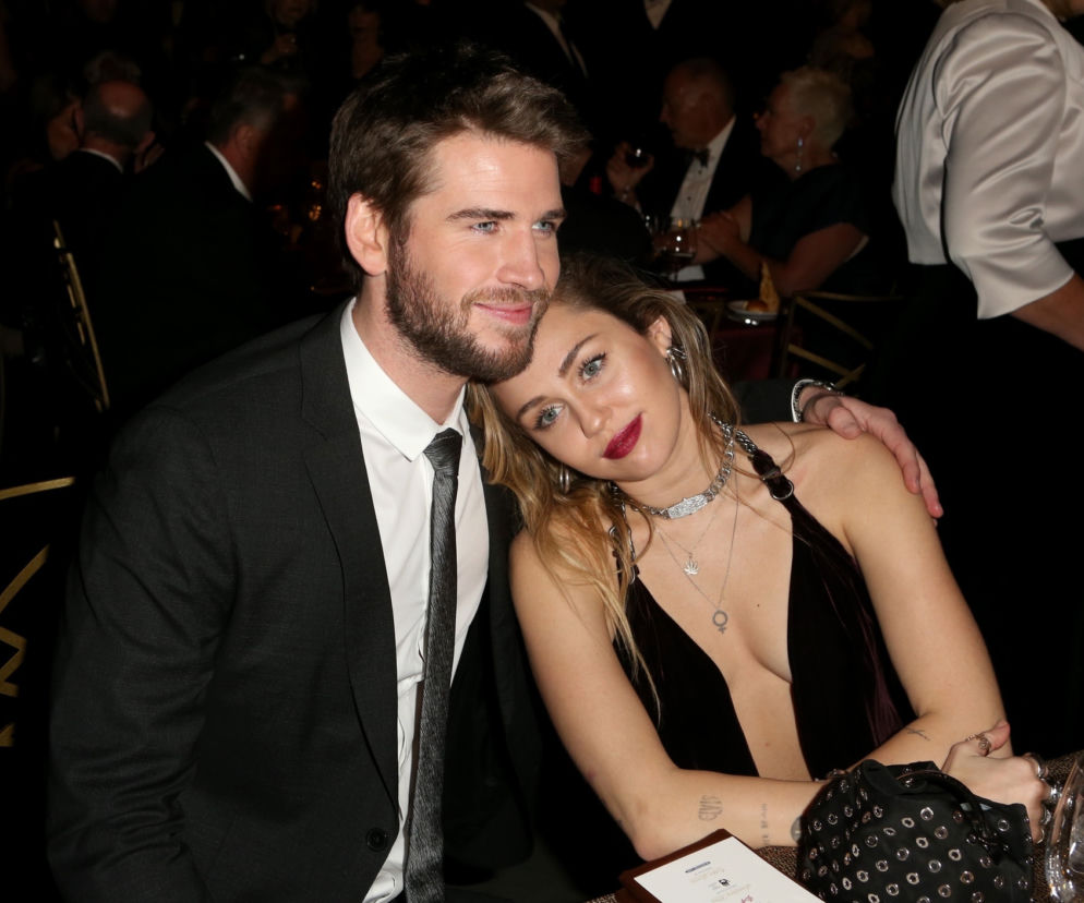 Miley Cyrus i Liam Hemsworth pierwszy raz jako małżeństwo na oficjalnej gali