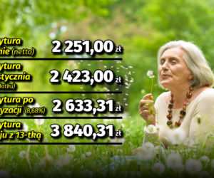 Waloryzacja emerytur (8,68proc.) z 13-tką w maju