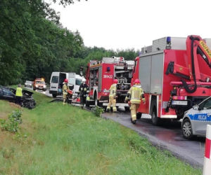 Groźny wypadek pod Lesznem