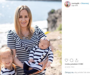Marta Glik z córkami