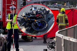 Motocyklista nie żyje! Wstrząsający wypadek pod Warszawą. Jest szokujące nagranie z kamery