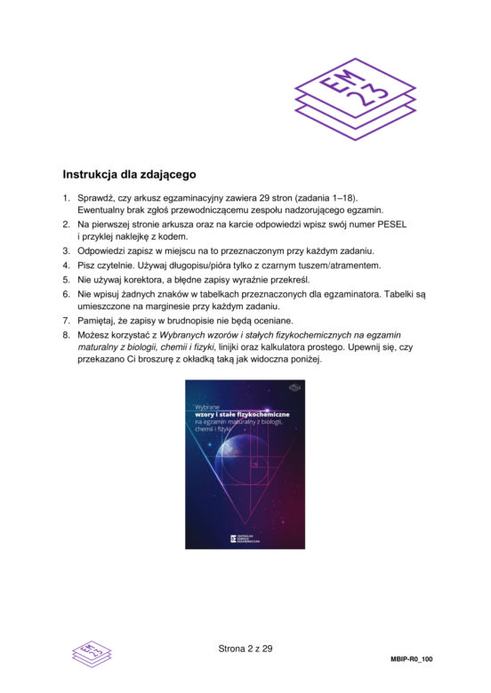 Matura 2023 rozszerzona biologia - arkusz CKE