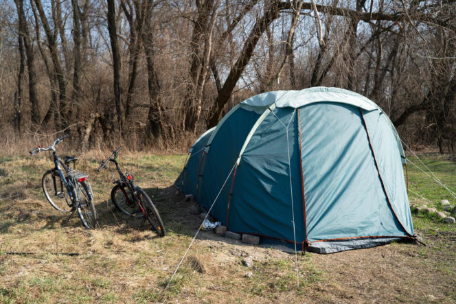 Ich dom to namiot w rezerwacie. Jak Paweł, Agnieszka i Zbyszek zorganizowali życie w cieniu mostu?