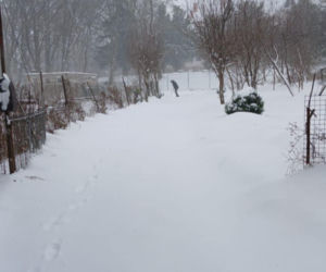 Śnieżyca w powiecie sławieńskim