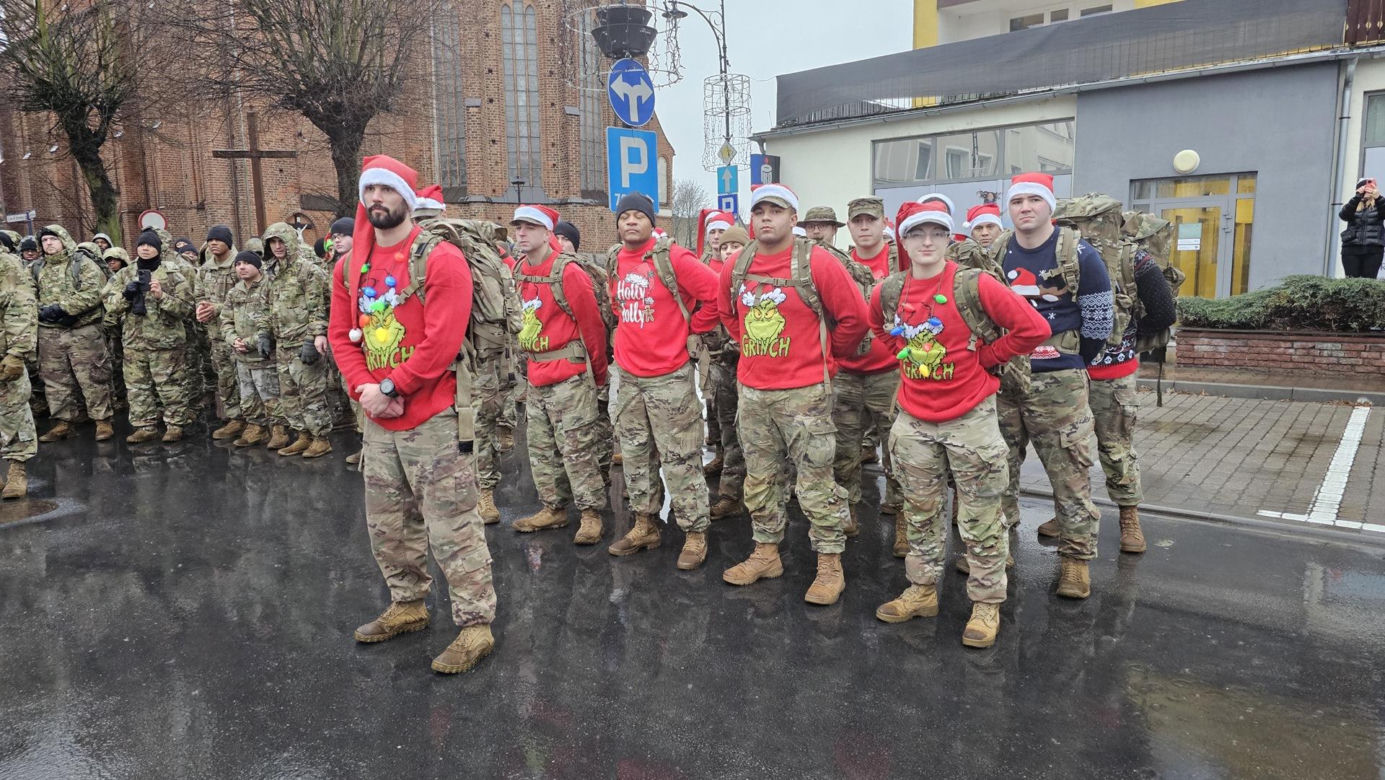 Marsz żołnierzy US ARMY w Drawsku Pomorskim 