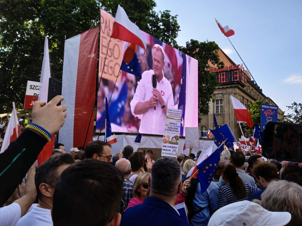 Wiec Donalda Tuska w Poznaniu