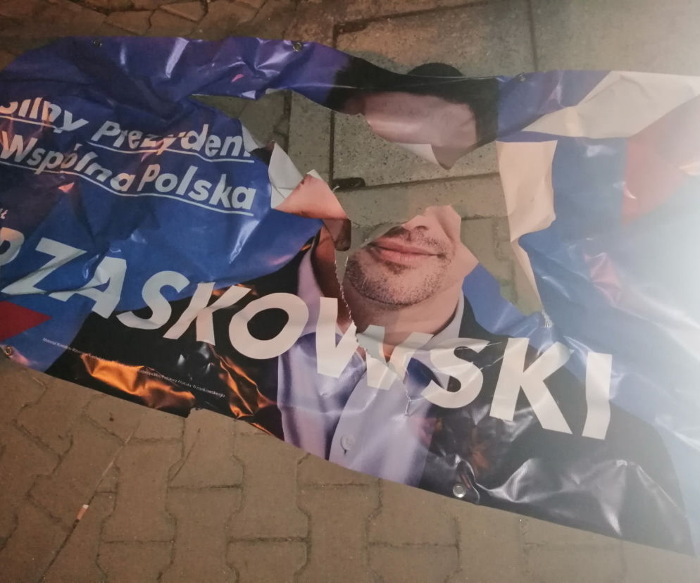 starachowice niszczenie plakatw wyborczych 