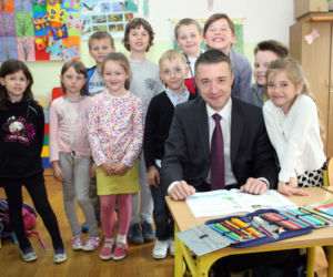 BURMISTRZ WILANOWA LUDWIK RAKOWSKI Z DZIECMI