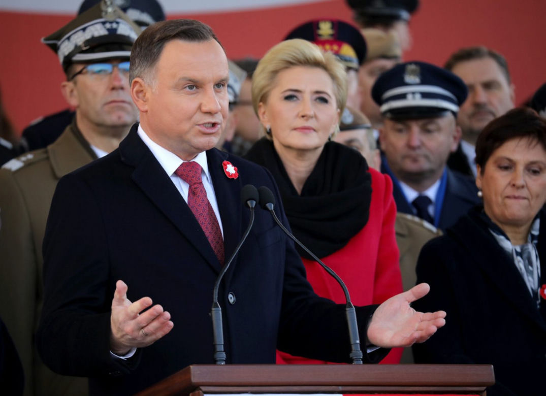 Agata Kornhauser-Duda na obchodach Święta Niepodległości