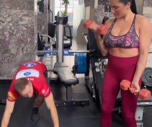 Ewa Brodnicka na treningu