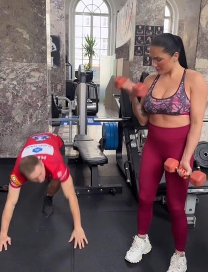 Ewa Brodnicka na treningu