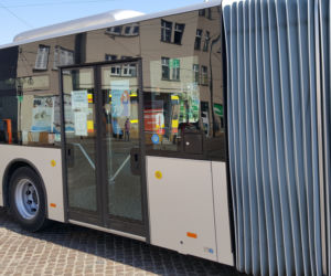 Pierwszy kurs autobusu przegubowego w Grudziądzu