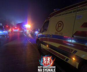 Wypadek na 141. kilometrze A4 pod Wrocławiem
