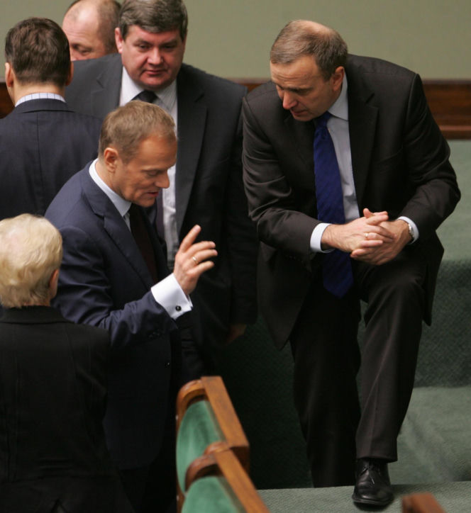 Donald Tusk i Grzegorz Schetyna