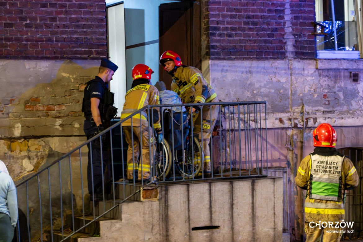 Pożar pustostanu w Chorzowie. 31-letni sprawca podpalenia usłyszał zarzuty