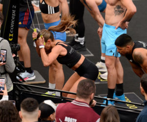 Anna Lewandowska z przystojnym Latynosem na zawodach Hyrox