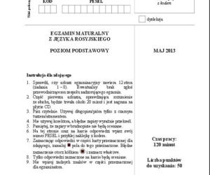 Matura 2013: języka rosyjskiego (poziom podstawowy)
