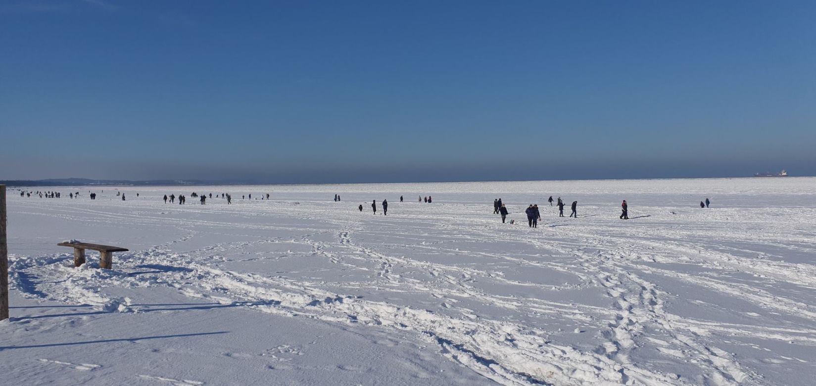 Plaża w Świnoujściu w zimowej odsłonie