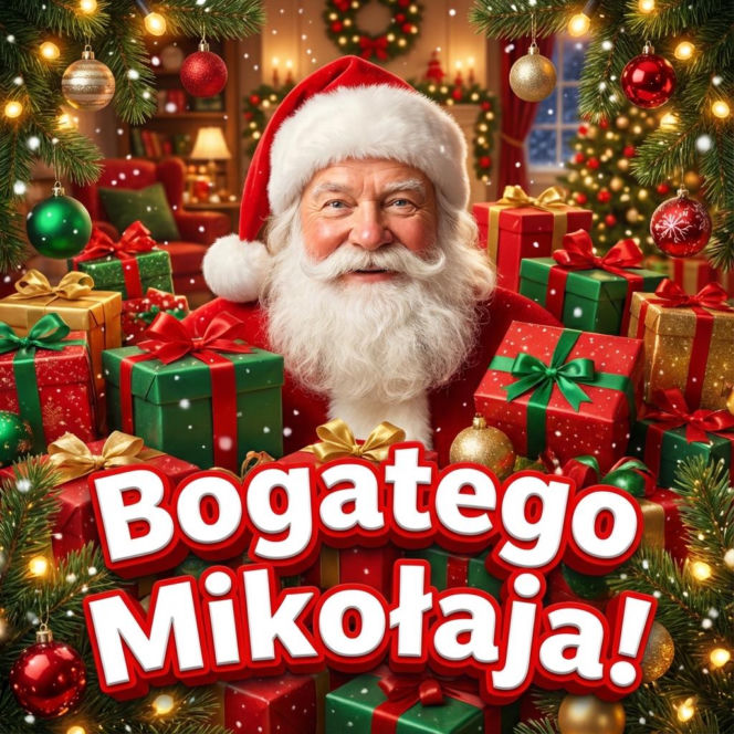 Kartka z życzeniami na Mikołaja