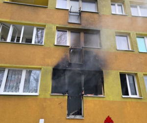 Pożar mieszkania w Jaworze. Nie żyje mężczyzna