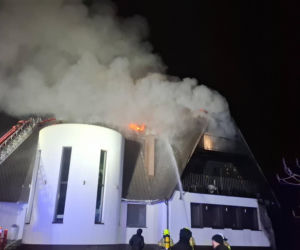 Pożar w ośrodku Lawendowa Przystań w Wieleniu.