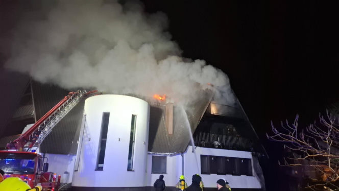 Pożar w ośrodku Lawendowa Przystań w Wieleniu.