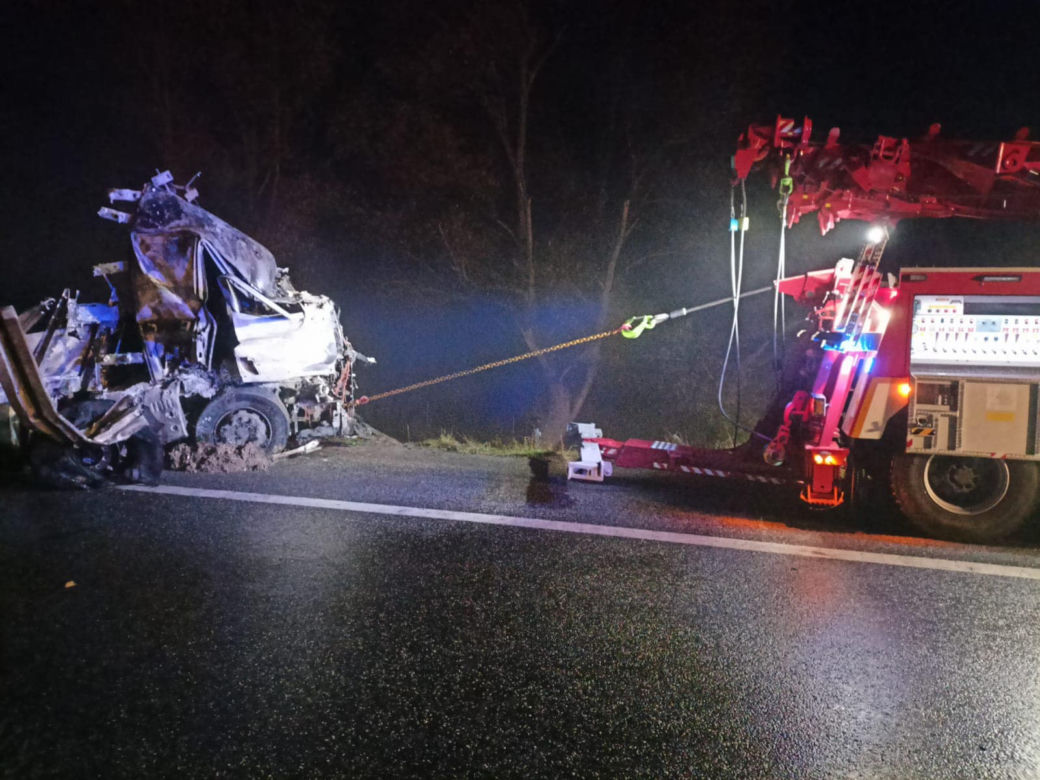 Wypadek na autostradzie A4 w Zabrzu. Na drodze leżały spalone zwłoki