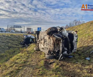 Karambol na autostradzie A1 w środę 11 grudnia 2025