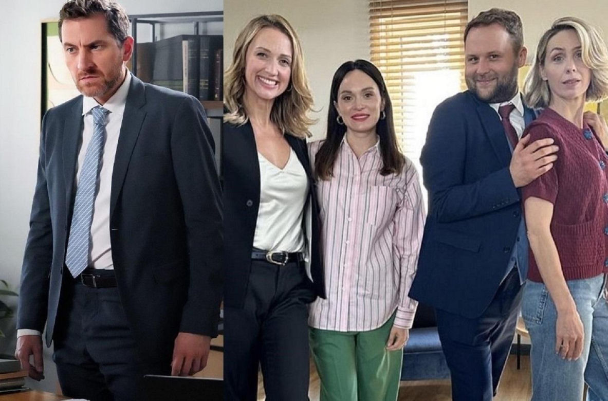 	Barwy szczęścia, odcinek 3065. Szczepan (Robert Gulaczyk), Asia (Anna Gzyra), Natalia (Maria Dejmek), Klemens (Sebastian Perdek), Malwina (Joanna Gleń)