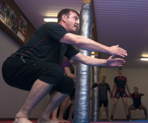 Radek Liszewski trenuje kick boxing