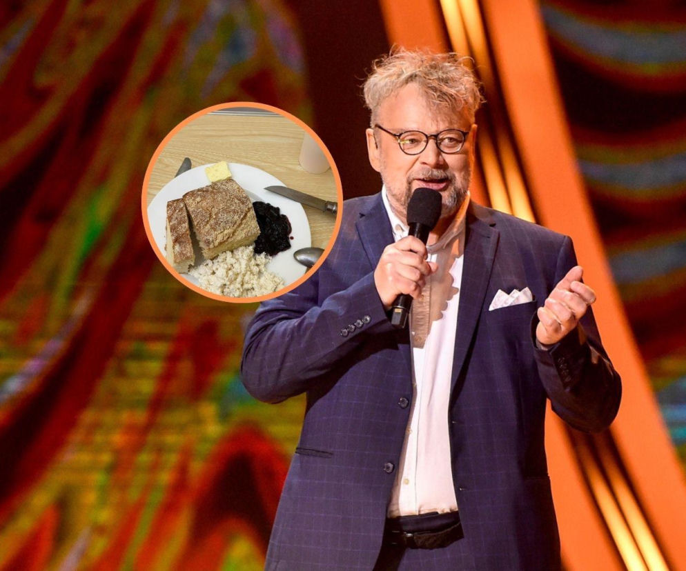 Piotr Bałtroczyk nadaje ze szpitala. Tak satyryk podsumował podany mu posiłek